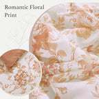 Full Comforter Set -7 Pieces Autumn Leaf Floral Comforter Set for All Seasons, Bed in a Bag Full with Botanical Flowers Comforter, Sheets, Pillowcases & Shams