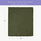 Bigacogo Chunky Knit Throw Blanket for Couch, 51x63 inches, 100% Hand Knitted with Thick Jumbo Chenille Yarn, Cozy Soft Large Rope Knot Cable Crochet Blankets for Sofa Bed Living Room, Yellow Green