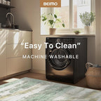 Area Rugs 5x7 for Living Room Bedroom, Modern Abstract Machine Washable Large Light Green Rug Soft Rug, Low Pile Floor Carpet with Non Slip Backing for Dining Room