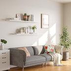 23’’White Floating Shelves for Wall,Rustic Wood Shelf for Room Decor/Storage/Display,Small Bookshelf,Wall Mounted Hanging Shelves for Bedroom, Bathroom, Living Room, Kitchen,Set of 4