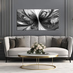 Black and White Pictures for Wall Abstract Art Wall Decor for Living Room Bedroom Office Wall Art 24 x 48 Inch