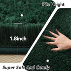 Green Area Rug for Living Room: 6x9 Fluffy Shag Carpet-Modern Fuzzy Furry Plush Soft Rugs for Kids Girls Room,Shaggy Rug for Living Room,Bderoom,Dorm Home Decor(6x9 Feet,Green)