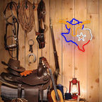 Texas Neon Sign Longhorn Neon Light for Wall Decor cowboy Neon Signs Colorful LED Neon Sign USB Powered LED Neon Light for Bedroom Living Room Mall Restaurant Shop Decor