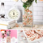 200 PCS Light Champagne Vase Fillers, Pearls Bead for Centerpieces Vases, 10/14/20 MM No Hole Beads, Fake Pearls for Wedding Birthday Anniversary Theme Party Table Centerpieces Decor