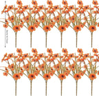 20 Bundles Artificial Fall Flowers Outdoor UV Resistant Fake Flowers No Fade Faux Plastic Plants Garden Porch Window Box Decorating (Fall Brown