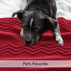 MIULEE Burgundy Red Knitted Throw Blanket for Couch Boho Textured Cozy Woven Blanket with Tassels for Sofa Chair Bed Living Room Acrylic Wave Pattern 60"x80"