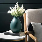 Sullivans Matte Teal Ceramic Flower Vase 9" Tall, Versatile Modern Home Decor Vase for Flowers, Decorative Accent for Kitchen, Living Room, Office