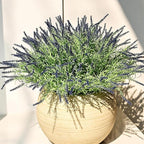 UV-Resistant Artificial Lavender Flowers – Certified Fade-Proof Outdoor Decor – Realistic Purple Fake Plants for Patio, Garden, and Landscaping (UV Resistant Dark Purple Lavender)