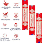 Raajsee Satya Celestial Bliss Nagchampa Incense, 15gmx3 Pack (12 Sets, 160 Pieces, 180g) with Raajsee Incense Holder