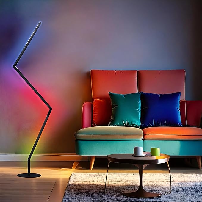 Feit Electric 52in Smart Floor Lamp, Syncs with Music, Millions of Colors, Wi-Fi Connected, Compatible with Alexa/Google, Custom Scenes & Effects, 25,000-Hour Lifetime, FLOOR52/RGB/AG