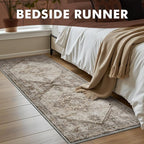 Runner 2x8 Runners for Hallways Runner-Rugs for Bedroom Soft Kitchen Machine Washable Vintage Oriental Floral Medallion Laundry Rug Non Slip Beige