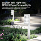 Solar Pathway Lights Outdoor, 2 Pack Upgraded Outdoor Solar Lights for Outside Super Bright Up to 12Hrs, IP65 Waterproof Solar Garden Lights for Yard Landscape Path Walkway Decoration(Cool White)