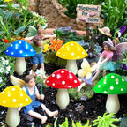 8-Pack Solar Mushroom Lights for Garden Decor, 8 Modes Waterproof Outdoor Garden Mushroom Lamp, Multi-Colored Solar LED Fairy Lights for Christmas Halloween Yard Lawn