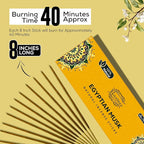 Raajsee Egyptian Musk Incense Sticks 100 Gm Pack-100% Pure Organic Natural Hand Rolled Free from Chemicals-for Church,Aroma Therapy,Relaxation,Meditation & Sensual Therapy