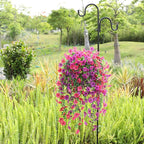 Artificial Hanging Flowers for Outdoors Faux Plants for Spring Summer Decoration,6 Bundles UV Resistant Realistic Silk Flowers Indoor Outside Garden Porch Patio Balcony Yard Farmhouse