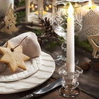 Foaincore 36 Pcs Candlestick Holders Bulk 2.36 Inch Taper Candle Holders Small Glass Candle Holder for Wedding Table Centerpiece Party Decoration (Clear)