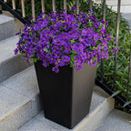 20 Bundles Artificial Flowers for Outdoor Fake Plants for Spring Decoration,Faux Eucalyptus Flowers for Planter UV Resistant Lifelike for Home Porch Garden（Purple）