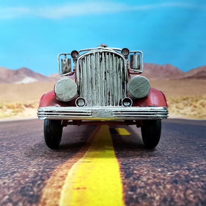 Fire Truck American Antique Decorative Firetruck Model Statue Figurine Retro Style Handcraft Gifts Collectibles…