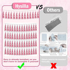 3P Light Pink Foil Fringe Metallic Tassel Streamers Banner Tassel Garland for Parade Floats, Bachelorette, Wedding, Birthday, Halloween, Christmas, Bridal/Baby Shower Party Decorations