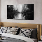 Abstract Wall Pictures for Living Room,Black Art Paintings for Wall Office Wall Art Bedroom Wall Decor 20 x 40 Inch