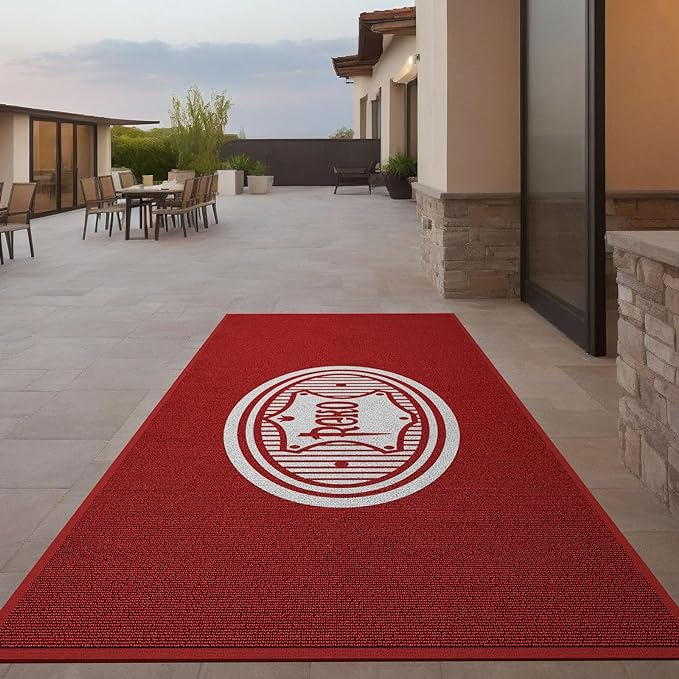 Custom Professional Carpet Rug with Any Logo/Text Size Color Shape Commercial Entryway Floor Welcome Door Mat for Business Home Indoor/Outdoor Non Slip Washable Durable