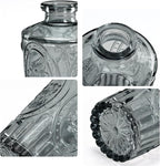 Small Glass Vase Set of 12, Grey Bud Vases for Centerpiece Table Decorations, Boho Vintage Flower Vases in Bulk, Mini Vase Decorative for Wedding Party Baby Shower Birthday Home Decor