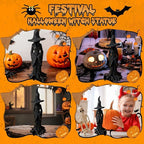 16'' Cracker Barrel Witch Statue, Halloween Witch Statue, Gothic Halloween Resin Figurine, Retro Magician Decor, Dark Fantasy Ornamen, Nib Festival Collectible