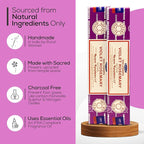 Satya Violet Rosemary Incense Sticks 180 gm (15GM X 12 Pack) from Satya Sai Baba Nag Champa and Raajsee Incense Sticks Holder Bundle, Free from Chemicals,Natural Insenses