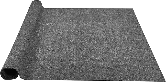 VEVOR Rug Pad Without Slip Resistance, Protective Cushioning Carpet Pad, 8' x 10', 1/4" Thick, 100% Pure Polyester Felt, 7-8㎡ Premium Comfort Underfoot Carpet Padding Rug Cushion for All Floors, Gray