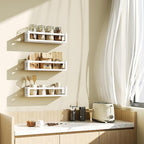 Upgraded Thick Floating Shelves - Multi-Use Wall-Mounted Bookshelves for Kids and Nursery, Ideal for Books, Toys, Spice Rack, Decor - White