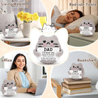 Fathers Day Dad Gifts from Son Daught Wife, Positive Crochet Animal Birthday Gifts for Bonus Dads Step,I Love You Dad Gift Idea,Handmade Emotional Crochet Cat