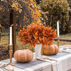 Krissing 36 Bundles Fall Artificial Flowers for Outdoors UV Resistant Faux Fall Outdoor Flowers Fake Fall Plastic Shrubs Plants for Home Garden Porch Autumn Fall Decor