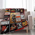Motorcycle Blanket for Boys Girls Women Men Dirt Bike Gifts Motorcycle Throw Blanket Plush Cozy Flannel Fleece Ultra Soft Fuzzy Blankets 60"X50"