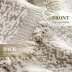 Couch Cover Boho for Dogs Washable Mocha Couch Covers for 2 Cushion Couch, Chenille Sectional Couch Covers L Shape Sofa Cover, Furniture Protector for Kids, Pets, Mocha 91" X134"