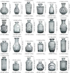 Grey Bud Vases in Bulk 24, Embossed Glass Small Vases for Flowers, Vintage Mini Flower Vase for Centerpieces, Wedding Decoration, Party, Baby Shower, Birthday, Home Decor, Living Room, Office
