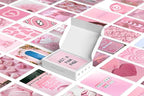 Soft Rose Pink Aesthetic Wall Collage Kit – 50 Dreamy & Romantic Photos, 4"x6" Semi-Gloss Prints for Teen Girls Dorm Room Decor, Soft Rose Color Softscape Moments, Ideal Gift for Birthday & Graduation