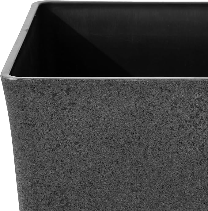 LA JOLIE MUSE 30 Inch Tall Planters for Outdoor Plants, 2 Sets Concrete Grey, Tall Outdoor Planters, Modern Square Outdoor Planters, Tall Large Planters for Front Door, Patio and Deck