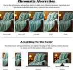 NEWCOSPLAY Faux Fur Twin Blanket New Sage Green 3D Ribbed Plush Thick Warm Blanket for Couch Sofa Bed 850GSM (New Sage Green Ribbed, Twin(60"x80"))