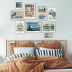 Vintage Eclectic Wall Decor Set of 9, Abstract Eclectic Prints Matisse Van Gogh Claude Monet Maximalist Famous Artist Painting Aesthetic Pictures, Trendy Maximalism Poster for Aesthetic Bedroom,