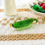 Handmade Crystal Cucumber Figurine Glass Cucumber Fruit Collectible Paperweight for Home, Kitchen, Desktop Decor