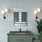 Mirrorons Beveled Mirror, Bathroom Mirrors for Wall 18" x 24", Frameless Rectangle Bathroom Mirror with Beveled Edge, Hangs Horizontally or Vertically, Tempered Glass Upgraded Packing