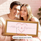 Gifts for Him/Her - Personalized Photo Frame with Love Design, Wall Mount or Tabletop Display, Romantic Gifts for Boyfriend Girlfriend Anniversary Birthday Valentine's
