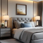 Modern Table Lamps for Living Room, Industrial Beside Lamps with 2 USB Ports, Rustic Nightstand Lamp with White Frosted Glass Night Light for Bedroom End Table Entryway, 2 Bulb Included