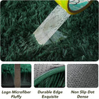 CAIYUECS 3x5 Green Area Rug for Bedroom: Shag Rugs for Living Room-Modern Fuzzy Furry Plush Soft Rugs for Kids Girls Room,Shaggy Rug for Dorm Home Decor(3x5 Feet,Green)