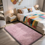 Shag Area Rug for Bedroom 3x5,Blush Fluffy Area Rugs for Living Room,Soft Fuzzy Rug Non-Shedding Indoor Plush Carpet for Kids Bedroom Nursery Dorm Home Decor