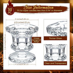 Foaincore 30 Pcs Candlestick Holders Bulk 2.36 Inch Taper Candle Holders Small Glass Candle Holder for Wedding Table Centerpiece Party Decoration (Clear)