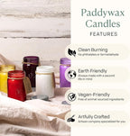 Paddywax Scented Candles Relish Collection Soy Wax Artisan Candle in Glass Jar with Lid, 9.5-Ounce, Pomegranate + Spruce