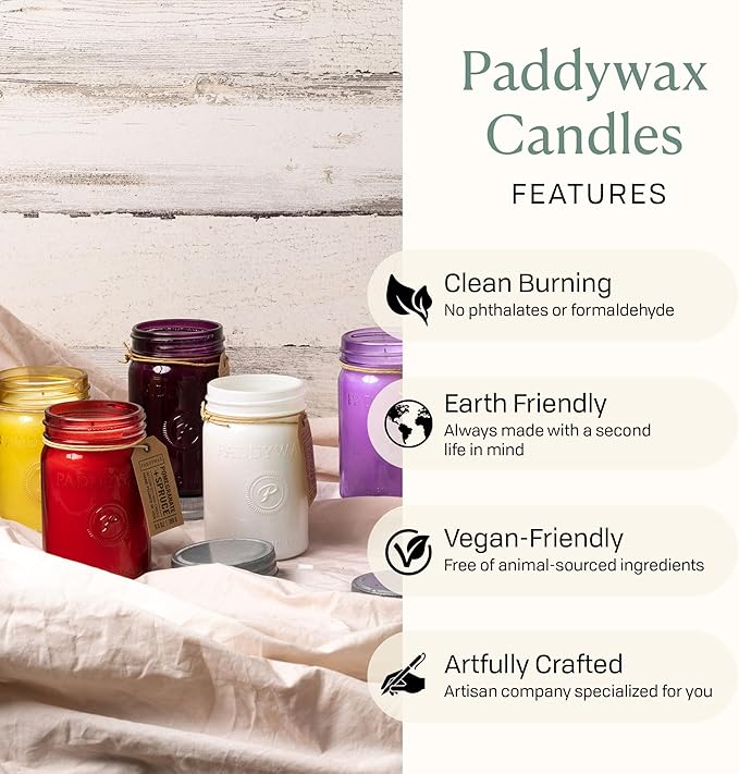 Paddywax Scented Candles Relish Collection Soy Wax Artisan Candle in Glass Jar with Lid, 9.5-Ounce, Fresh Meyer Lemon