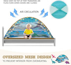Dinosaur Twin Bed Tent for Kids Indoor Fort - Magical Dream Tents for Boys Pop Up Toddler Bed Canopy for Girls Bunk Bed Tent for Top Bunk - Sensory Sleep Pod for Kids Educational