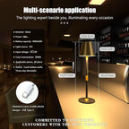 Modern LED CordlessTable Lamp,4000mAh Rechargeable Battery Desk lamp,3 Level Brightness Night Light,Minimalist Design, for Couple Dinner/Coffee Table/Restaurant/Bedroom(Gold&Black)